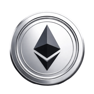 Elemento flotante con el gráfico de la criptomoneda Ethereum ETH