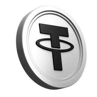 Símbolo de Tether USDT en el área de confianza de la comunidad de trading